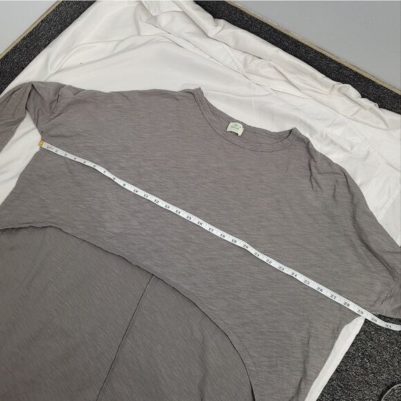 BLUE BUTTERCUP shirt gray long sleeve high low tee L - Picture 6 of 7